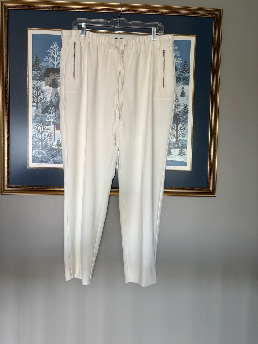 The Limited Off-white  Fully Lined Ankle Pants